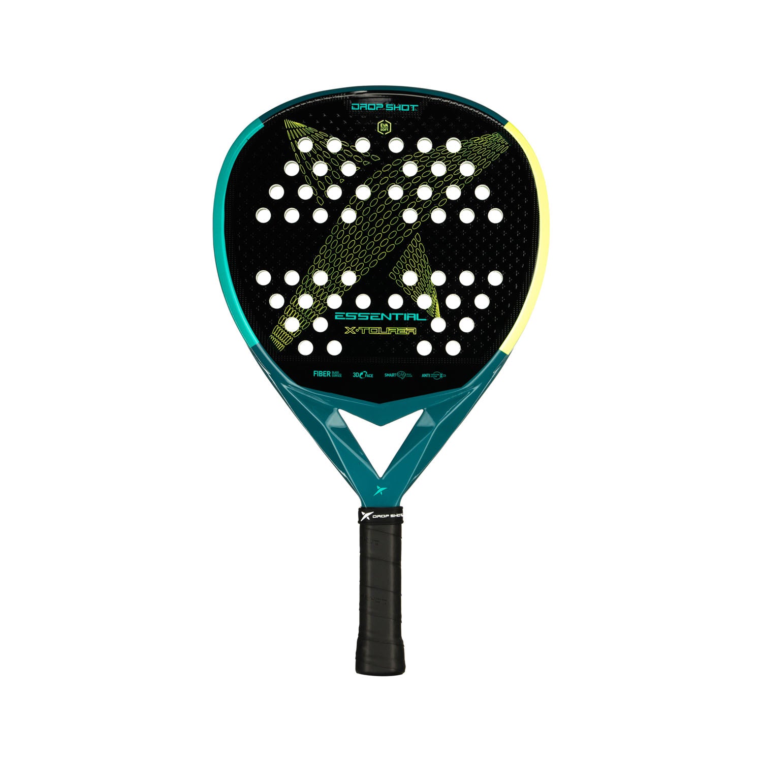 XQMax Padel Raquette - Drop Shape - Zwart, Blauw