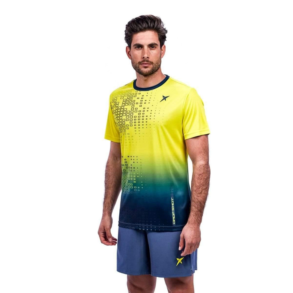 Heru T-Shirt Yellow-DropShot UK-2021, Beach tennis, Clothing, Hockey, Menswear, Padel, Pickleball